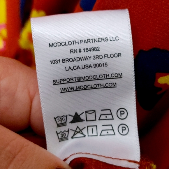 Modcloth Read It and Steep Romper Rusty Orange Floral Women's Plus Size 3X - Picture 10 of 10